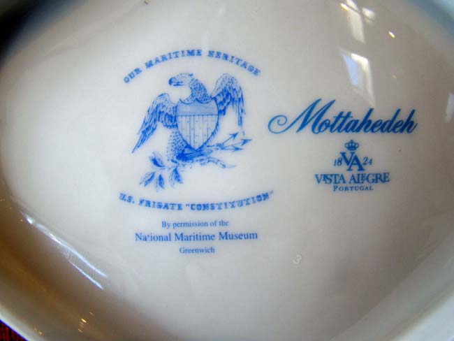 A beautiful U S Frigate CONSTITUTION Chinese Export 'style' dish by Mottahedeh — image 3